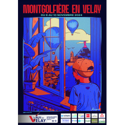 4001 - Affiche Montgolfière en Velay